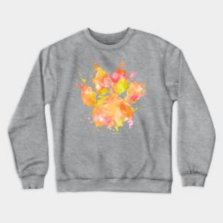 Watercolor Splash Dog Paw Print Crewneck Sweatshirt